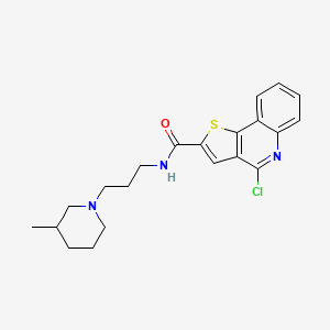 4-chloro-N-[3-(3-methyl-1-piperidinyl)propyl]-2-thieno[3,2-c]quinolinecarboxamide