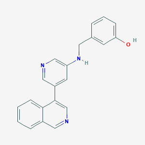 molecular formula C21H17N3O B12550354 Phenol, 3-[[[5-(4-isoquinolinyl)-3-pyridinyl]amino]methyl]- CAS No. 821784-47-8