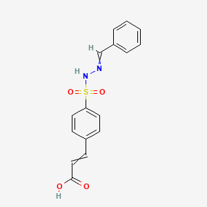 molecular formula C16H14N2O4S B12550367 3-[4-(2-Benzylidenehydrazinesulfonyl)phenyl]prop-2-enoic acid CAS No. 143876-46-4