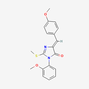 (5Z)-5-(4-methoxybenzylidene)-3-(2-methoxyphenyl)-2-(methylthio)-3,5-dihydro-4H-imidazol-4-one