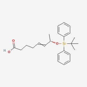 molecular formula C24H32O3Si B12550409 (7S)-7-{[tert-Butyl(diphenyl)silyl]oxy}oct-5-enoic acid CAS No. 824961-04-8