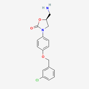 (5S)-5-(aminomethyl)-3-[4-[(3-chlorophenyl)methoxy]phenyl]-1,3-oxazolidin-2-one