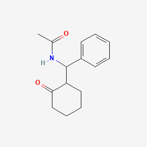 molecular formula C15H19NO2 B12550489 Acetamide, N-[(2-oxocyclohexyl)phenylmethyl]- CAS No. 151446-23-0