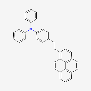 molecular formula C36H27N B12550494 N,N-Diphenyl-4-[2-(pyren-1-YL)ethyl]aniline CAS No. 142773-14-6