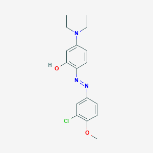 molecular formula C17H20ClN3O2 B12550508 6-[2-(3-Chloro-4-methoxyphenyl)hydrazinylidene]-3-(diethylamino)cyclohexa-2,4-dien-1-one CAS No. 153196-64-6