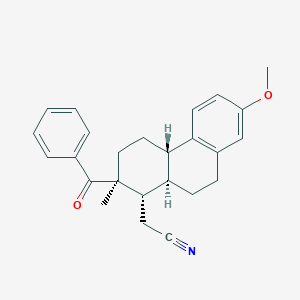 molecular formula C25H27NO2 B1255051 3-Methoxy-17-oxo-17-phenyl-16,17-secoestra-1,3,5(10)-triene-16-nitrile 