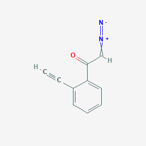 molecular formula C10H6N2O B12550518 2-Diazonio-1-(2-ethynylphenyl)ethen-1-olate CAS No. 142458-70-6