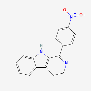 3H-Pyrido[3,4-b]indole, 4,9-dihydro-1-(4-nitrophenyl)-