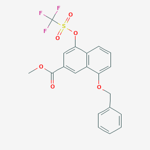 2-Naphthalenecarboxylic acid, 8-(phenylmethoxy)-4-[[(trifluoromethyl)sulfonyl]oxy]-, methyl ester