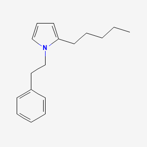 2-Pentyl-1-(2-phenylethyl)-1H-pyrrole