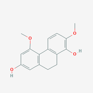 molecular formula C16H16O4 B1255057 2,5-Dimethoxy-9,10-dihydrophenanthrene-1,7-diol 