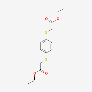 Ethyl 2-[4-(2-ethoxy-2-oxoethyl)sulfanylphenyl]sulfanylacetate