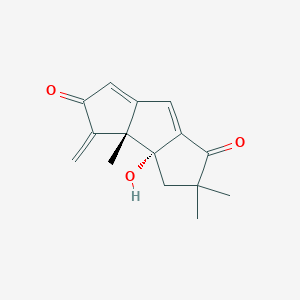 molecular formula C15H16O3 B1255071 (3aS,3bR)-3b-hydroxy-3a,5,5-trimethyl-3-methylidene-4H-cyclopenta[a]pentalene-2,6-dione 