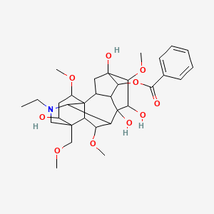 [11-Ethyl-5,7,8,14-tetrahydroxy-6,16,18-trimethoxy-13-(methoxymethyl)-11-azahexacyclo[7.7.2.12,5.01,10.03,8.013,17]nonadecan-4-yl] benzoate