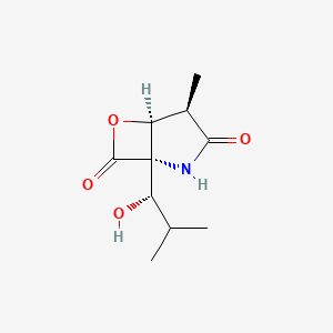 molecular formula C10H15NO4 B1255088 (1S,5beta)-1alpha-[(1S)-1-Hydroxy-2-methylpropyl]-4alpha-methyl-6-oxa-2-azabicyclo[3.2.0]heptane-3,7-dione 