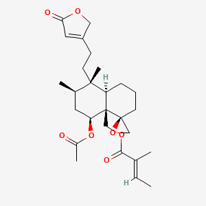 molecular formula C27H38O7 B1255095 倒地蜈蚣草素 A 