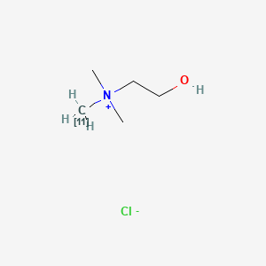 molecular formula C5H14ClNO B1255099 Choline chloride C-11 CAS No. 87591-54-6