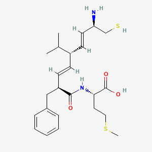 (2S)-2-[[(2S,3E,5S,6E,8R)-8-amino-2-benzyl-5-propan-2-yl-9-sulfanylnona-3,6-dienoyl]amino]-4-methylsulfanylbutanoic acid