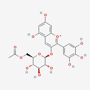 molecular formula C23H23O13+ B1255135 Delphinidin 3-(acetylglucoside) CAS No. 66594-00-1