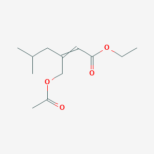 Ethyl 3-[(acetyloxy)methyl]-5-methylhex-2-enoate