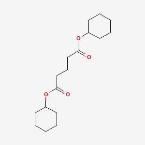molecular formula C17H28O4 B1255139 Dicyclohexyl pentanedioate 
