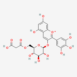delphinidin 3-O-(6''-O-malonyl)-beta-D-glucoside