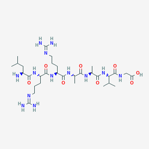 L-Leucyl-N~5~-(diaminomethylidene)-L-ornithyl-N~5~-(diaminomethylidene)-L-ornithyl-L-alanyl-L-alanyl-L-valylglycine