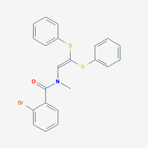 Benzamide, N-[2,2-bis(phenylthio)ethenyl]-2-bromo-N-methyl-