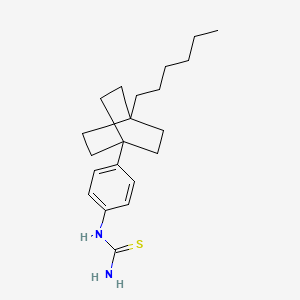 molecular formula C21H32N2S B12551546 Thiourea, [4-(4-hexylbicyclo[2.2.2]oct-1-yl)phenyl]- CAS No. 832098-98-3