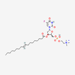 molecular formula C32H56FN3O9P+ B1255157 2-[[(2R,3S,5R)-5-(5-fluoro-2,4-dioxopyrimidin-1-yl)-3-[(E)-octadec-9-enoyl]oxyoxolan-2-yl]methoxy-hydroxyphosphoryl]oxyethyl-trimethylazanium 