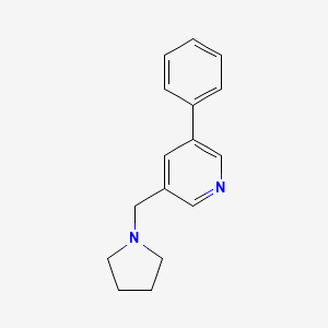 3-Phenyl-5-[(pyrrolidin-1-yl)methyl]pyridine