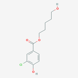 molecular formula C12H15ClO4 B12551610 Benzoic acid, 3-chloro-4-hydroxy-, 5-hydroxypentyl ester CAS No. 147370-12-5