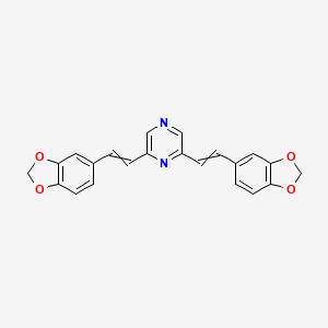 2,6-Bis[2-(2H-1,3-benzodioxol-5-yl)ethenyl]pyrazine