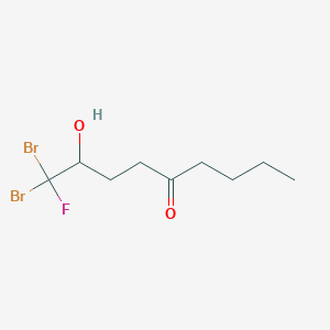 5-Nonanone, 1,1-dibromo-1-fluoro-2-hydroxy-