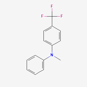 molecular formula C14H12F3N B12551665 Benzenamine, N-methyl-N-phenyl-4-(trifluoromethyl)- CAS No. 189065-46-1