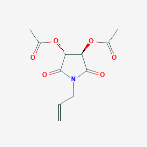 2,5-Pyrrolidinedione, 3,4-bis(acetyloxy)-1-(2-propenyl)-, (3R,4R)-