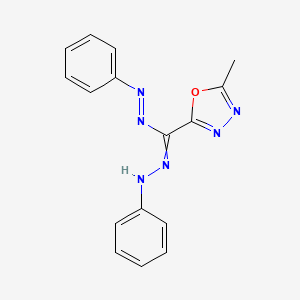 2-Methyl-5-{[(E)-phenyldiazenyl](2-phenylhydrazinylidene)methyl}-1,3,4-oxadiazole