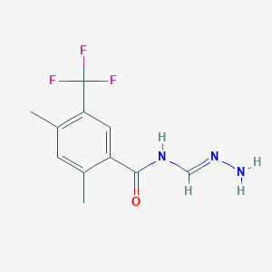 N-[(E)-hydrazinylidenemethyl]-2,4-dimethyl-5-(trifluoromethyl)benzamide