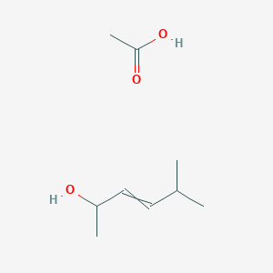 Acetic acid;5-methylhex-3-en-2-ol