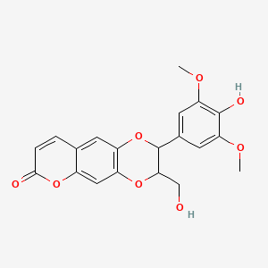 2-(4-hydroxy-3,5-dimethoxyphenyl)-3-(hydroxymethyl)-2,3-dihydro-7H-pyrano[2,3-g][1,4]benzodioxin-7-one