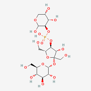 [(2R,3S,4S,5S)-4-hydroxy-2,5-bis(hydroxymethyl)-5-[(2R,3R,4S,5S,6R)-3,4,5-trihydroxy-6-(hydroxymethyl)oxan-2-yl]oxyoxolan-3-yl] [(3R,4S,5S)-2,4,5-trihydroxyoxan-3-yl] hydrogen phosphate