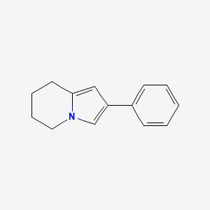 molecular formula C14H15N B1255225 2-Phenyl-5,6,7,8-tetrahydroindolizine CAS No. 142439-15-4