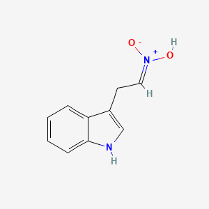 molecular formula C10H10N2O2 B1255230 1-aci-nitro-2-(1H-indol-3-yl)ethane 