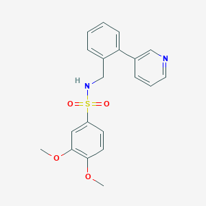 molecular formula C20H20N2O4S B12552310 3,4-Dimethoxy-N-{[2-(pyridin-3-yl)phenyl]methyl}benzene-1-sulfonamide CAS No. 185300-62-3