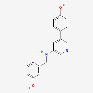 3-[[[5-(4-Hydroxyphenyl)pyridin-3-yl]amino]methyl]phenol