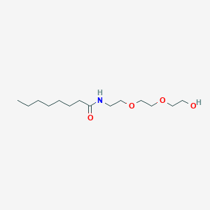 molecular formula C14H29NO4 B12552341 N-{2-[2-(2-Hydroxyethoxy)ethoxy]ethyl}octanamide CAS No. 143266-94-8