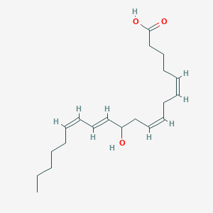 molecular formula C20H32O3 B1255236 11-hydroxy-5Z,8Z,11E,14Z-eicosatetraenoic acid 
