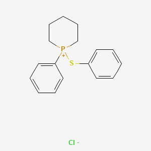 1-Phenyl-1-(phenylsulfanyl)phosphinan-1-ium chloride