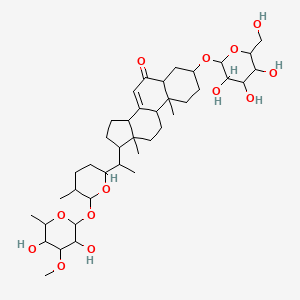 17-[1-[6-(3,5-Dihydroxy-4-methoxy-6-methyloxan-2-yl)oxy-5-methyloxan-2-yl]ethyl]-10,13-dimethyl-3-[3,4,5-trihydroxy-6-(hydroxymethyl)oxan-2-yl]oxy-1,2,3,4,5,9,11,12,14,15,16,17-dodecahydrocyclopenta[a]phenanthren-6-one