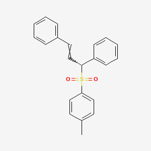 molecular formula C22H20O2S B12552404 1,1'-[(3R)-3-(4-Methylbenzene-1-sulfonyl)prop-1-ene-1,3-diyl]dibenzene CAS No. 167355-17-1